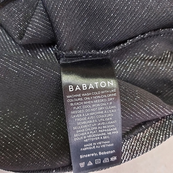 𝅺BABATON Cowlnech Black Mettalic Camisol - Picture 5 of 10